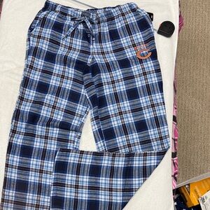 NFL Chicago Bears Blue Plaid Pajama Pants with Logo
